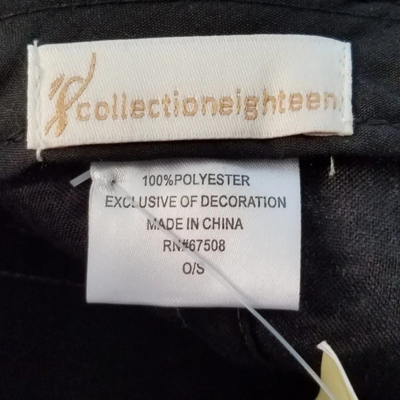 Gray sparkly‎ tweed hat with pearl embellishment - Picture 6 of 7